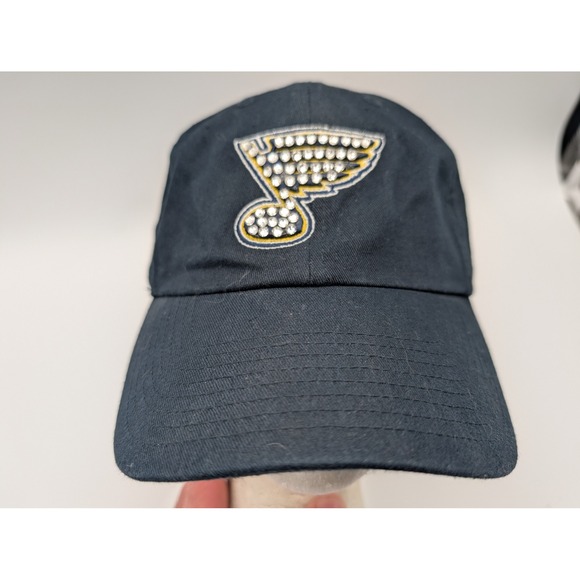 47 Brand Accessories - 47 Brand St Louis Blues Rhinestone Navy Blue Adjustable Baseball Hat NHL Cap